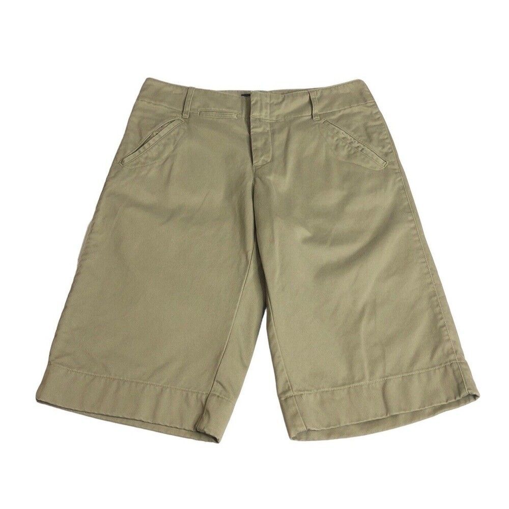 Vintage Ralph Lauren Shorts Womens‎ 4 Brown Bermuda Mid Rise Button Fly Safari